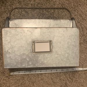 Farmhouse metal file bin
